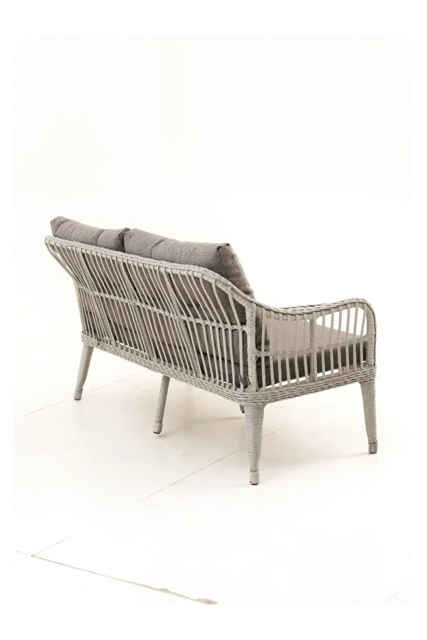 Çeşme Rattan Bahçe Oturma Grubu (2+1+1+MASA) - Gri